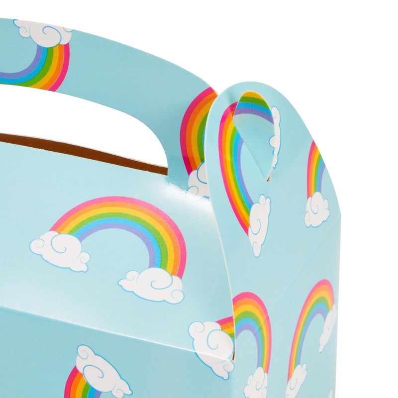 BLUE PANDA Rainbow Gable Party Favor Box Set - Easy Pop-Up Gable Box with Built-In Handle - Party Favor Bags & Gift Bags - Candy & Rainbow Popcorn Holders - 24-Pack, 6.2 x 3.6 x 3.4 in - Image 5